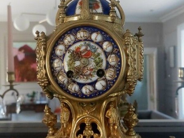 Antique Gold Gilt Mantle Clock