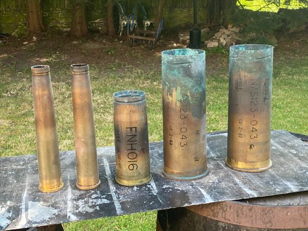 Vintage brass military shells (5)