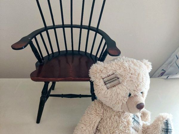 Vintage chair and Bilbury teddy