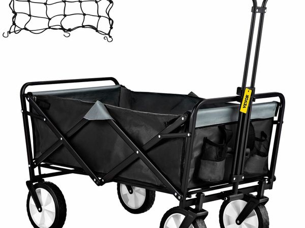 Folding Wagon Cart, 176 lbs Load, Outdoor Utility