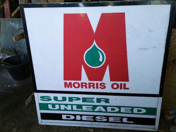 Morrissey diesel petrol sign.