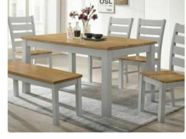 Chelsea Grey and Oak Dining Set