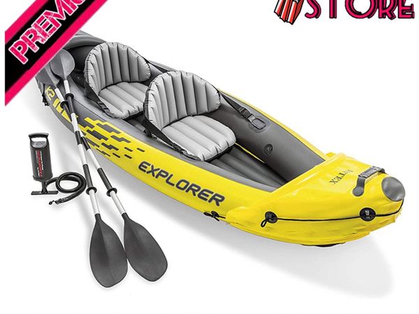 Kayak, 2 Person Inflatable Kayak Set With Oars