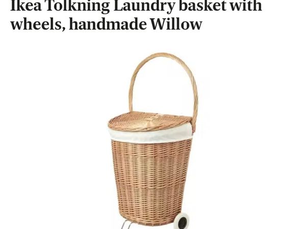 Tolkning laundry basket wite wheels