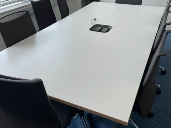 Meeting room table cream 2.4 x 1.2m
