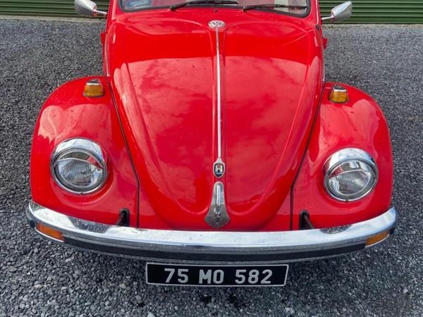 1975 red VW  Beetle