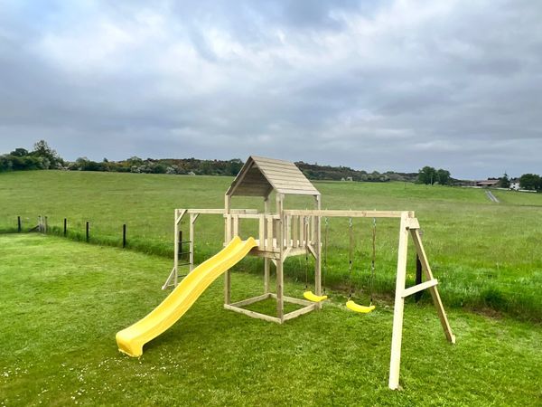 Play house climbing frame swings & slide