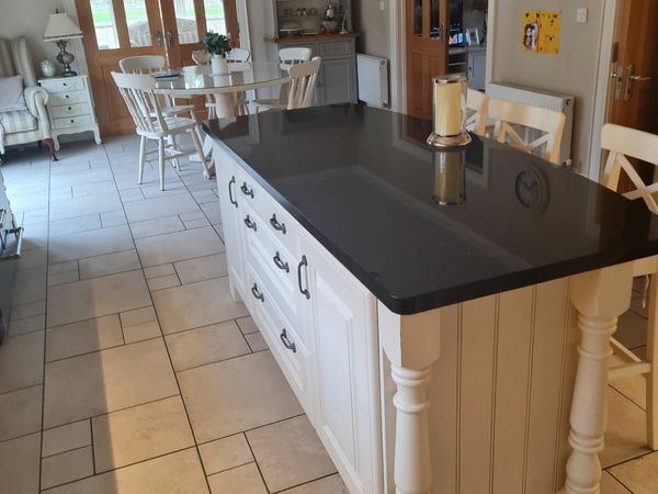 Hand painted kitchen with granite worktop
