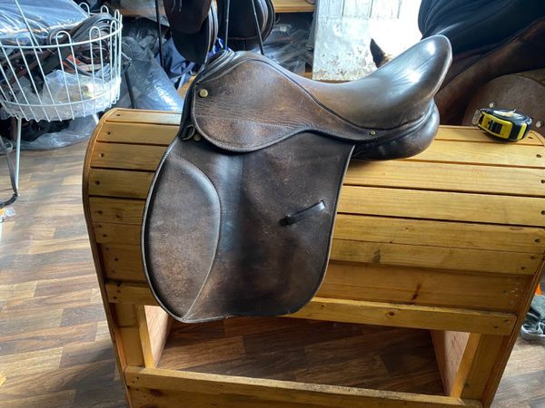M&J brown 15” pony Leather saddle