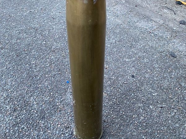 Vintage brass 3ft military shell
