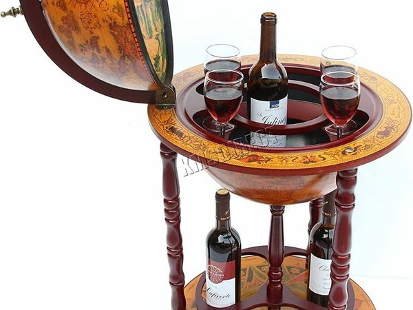 Antique Globe-Shape Small Bar Whiskey, Wine,