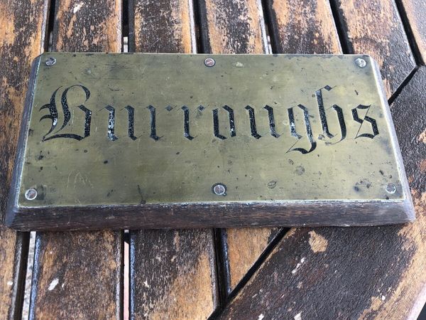 Brass name plaque