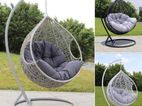 RATTAN GARDEN SWING EGG CHAIR - FREE DELIVERY