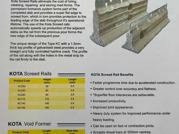 Concrete Screed Rails