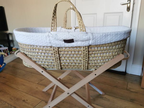 Little Green Sheep Moses Basket & Stand
