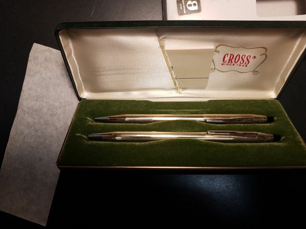 Vintage Cross Gold pen an pencil set