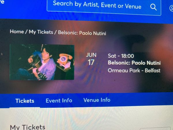 Paolo Nutini Belfast 4 tickets