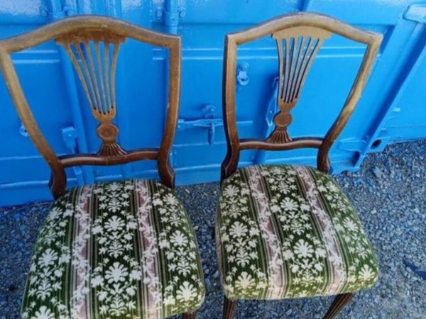 pair of antique mahogany chairs