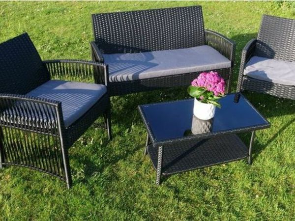Garden furniture sets - Technorattan in black