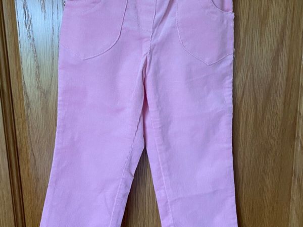 Girl’s Pink Cord Diamond Trousers | Size 2-3years