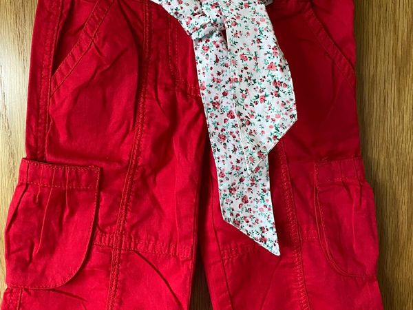 Girl’s Red Shorts / Crop Pants | Size 2 - 3 yrs