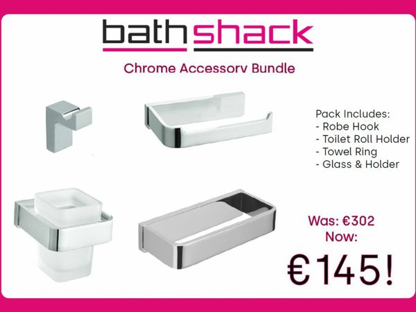 Bathshack - Chrome Bathroom Accessory Pack