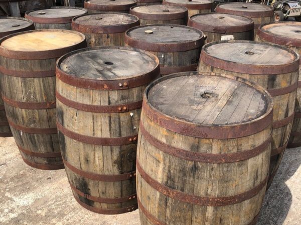 Oak whiskey barrels