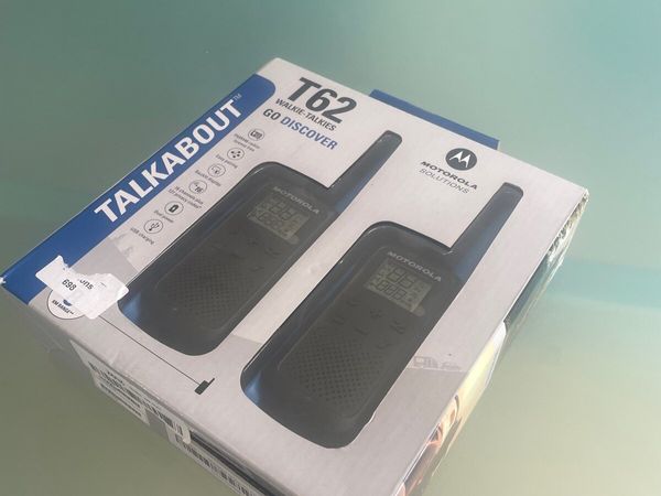 RRP €86.15 Motorola T62 Talkabout Blue Twin Pack