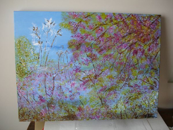 Abstract Painting “Spring Joy” Acrylic/Canvas.