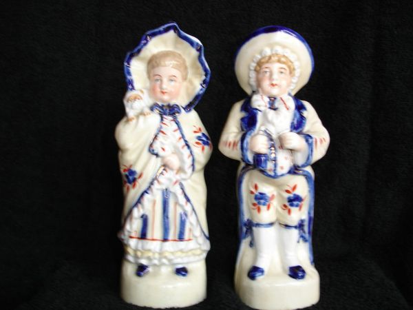 Pair of German  Victorian Bisque Figurines 1800