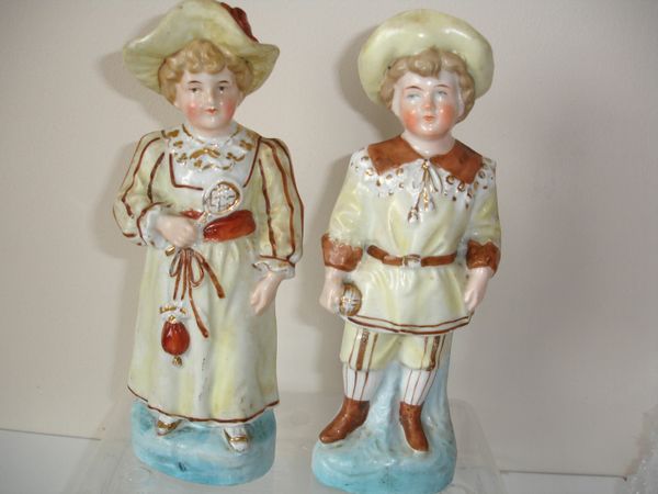 Pair of German  Victorian Bisque Figurines  1800