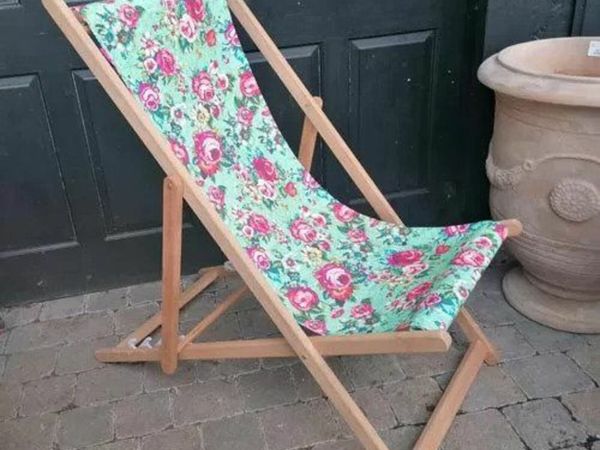 Deckchairs with designer printed fabric - SALE