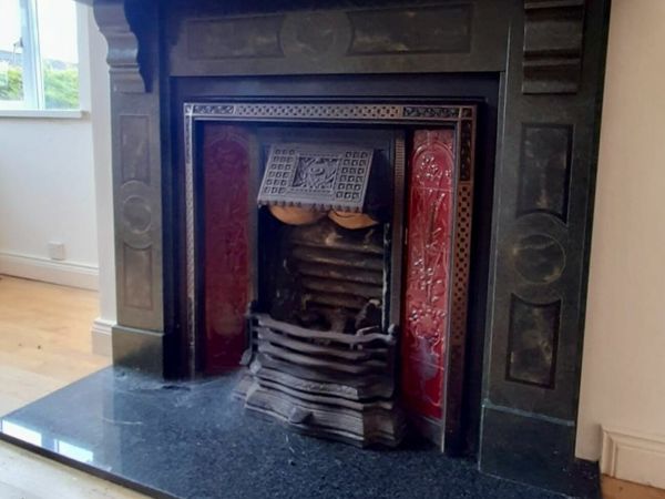 fireplace with gas insert