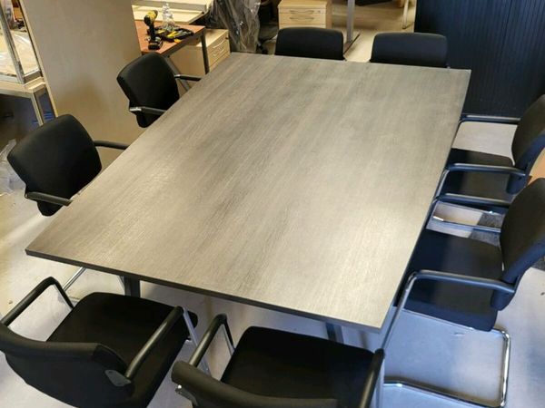 Meeting Table & Chairs. 2m x 1.4m Mint Condition