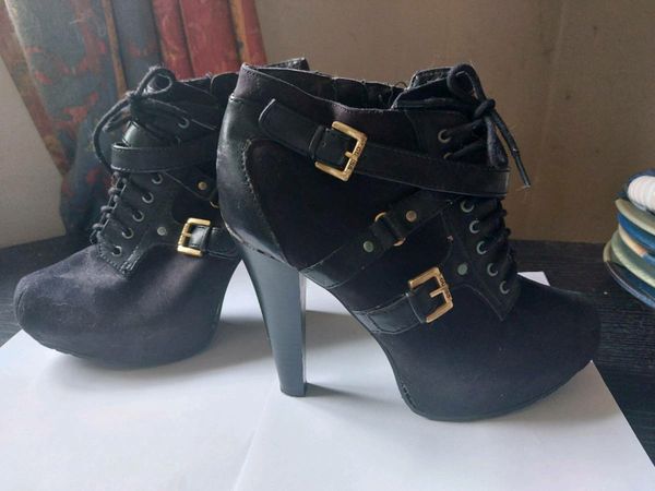 Guess black lace ankle boot (free post)