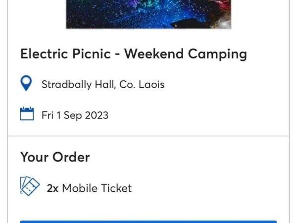 EP weekend camping X2 - ticketed