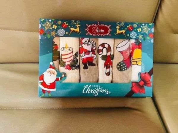 Set of Embroidered Kitchen Cloths 6 pcs. Christmas