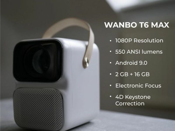Xiaomi Projector Wanbo T6 Max 1080P HD 550 ANSI