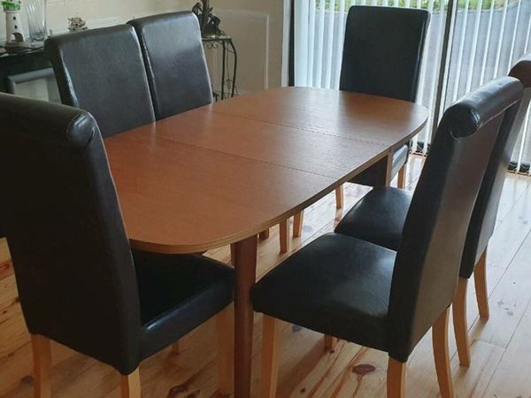 DiningRoomTable & 6leatherChairs&Cabinet