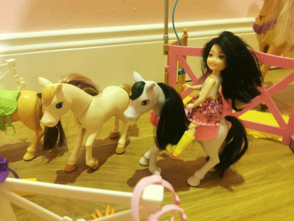 Barbie horses/flexible doll
