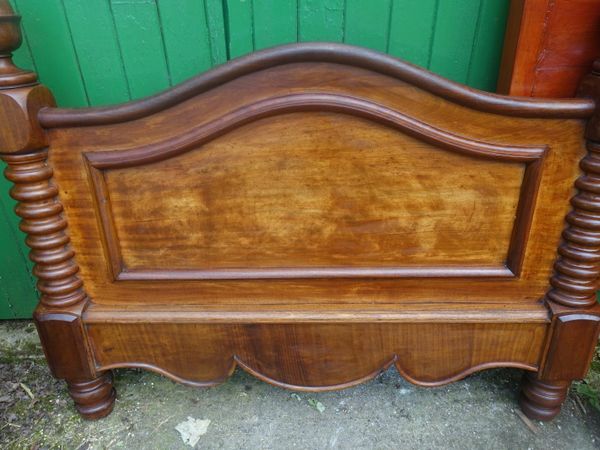 Mahogany bed frame with pine supports