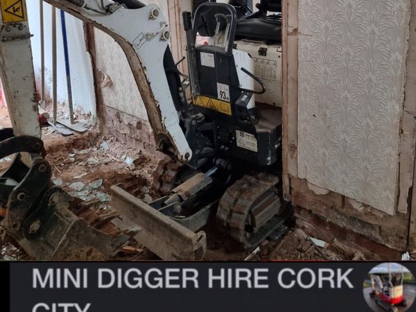 MINI DIGGER HIRE CORK LANDSCAPING CONSTRUCTION