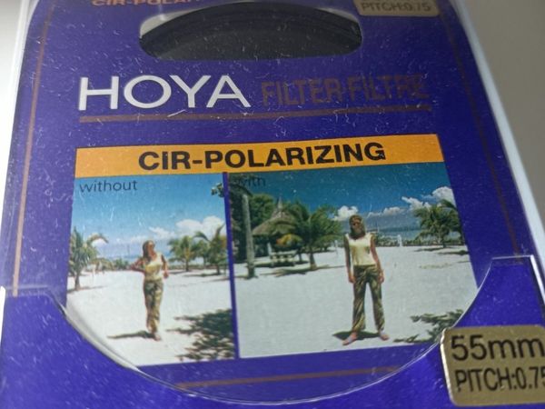 HOYA CIR-polarizing filter 55mm pitch 0.75
