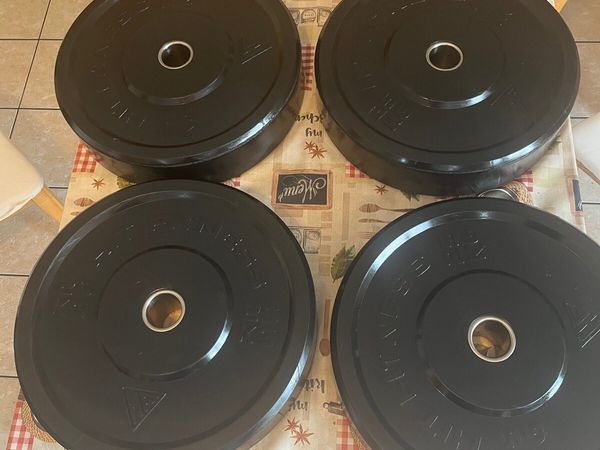 4 X 25KG RUBBER OLYMPIC BUMPER WEIGHT PLATES