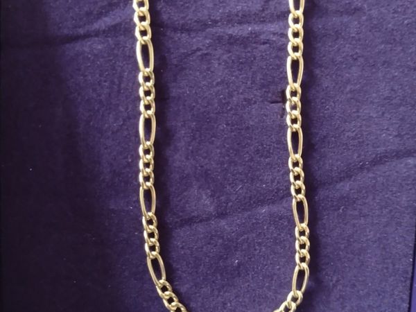 New 9ct gold Figaro chain 18"