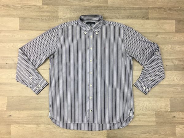 Tommy Hilfiger Button Down Striped Shirt Mens XL