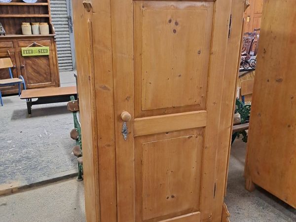 Antique Dutch stripped pine larder cupboard