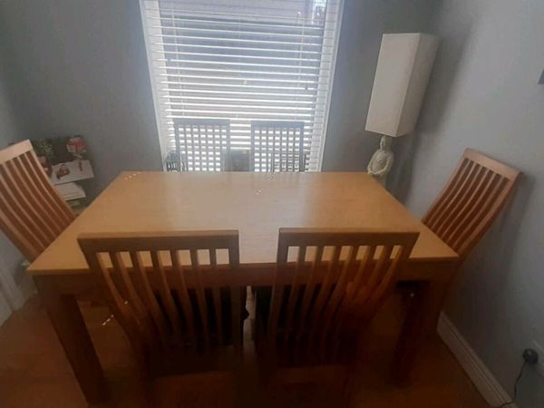 Solid Teak Kitchen Table & Chairs