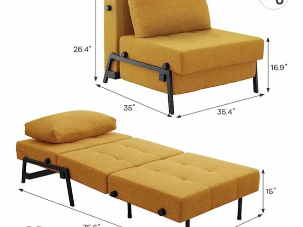 Convertible armchair to single bed