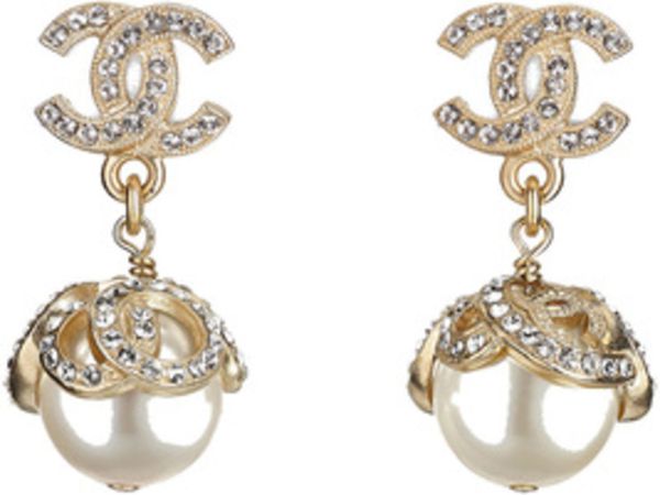 Chanel Pearl or Crystal Boutique Style Earrings